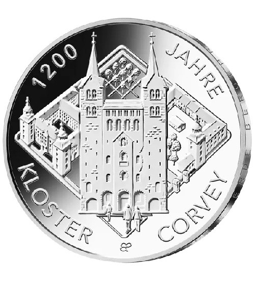 BRD - 20 Euro Silbermünze 2022 - 1200 Jahre Kloster Corvey