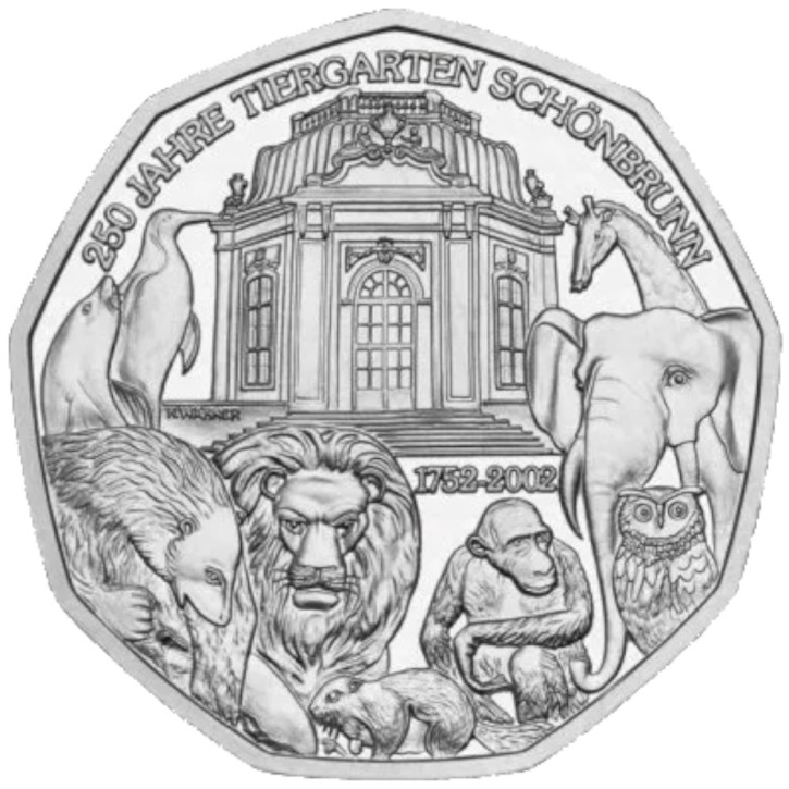 Österreich 5 Euro Silber Gedenkmünzen 2002 - 250 Jahre Tiergarten Schönbrunn