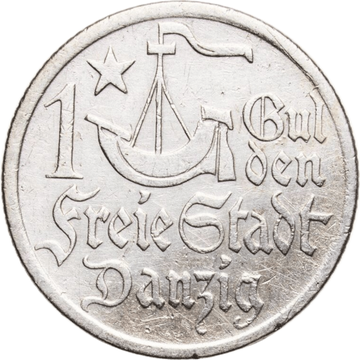 Freie Stadt Danzig 1 Gulden Silber KM#145 1923