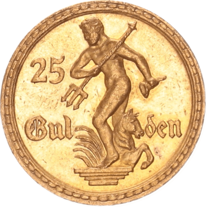 Freie Stadt Danzig 25 Gulden Gold KM#150 1930