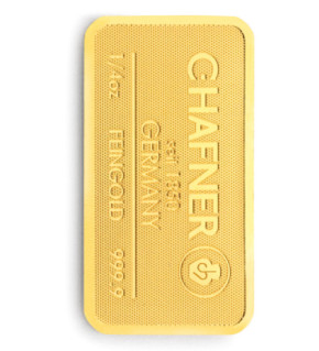 C.Hafner Goldbarren 1/4 oz / 7,75 g Scheckkarte
